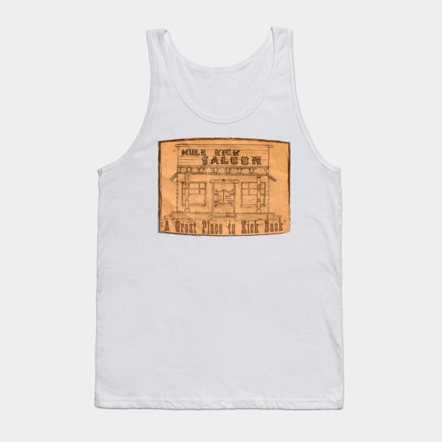 Mule Kick Saloon (Arched) Tank Top by Mike's Designs